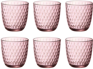 Bormioli Rocco Water Glasses Slot - Pink - 290 ml - 6 pieces