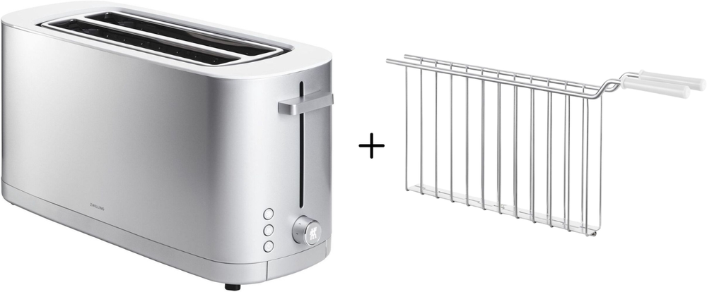 Zwilling Toaster XL Enfinigy + Toast Clamp - 2 long slots - 7 Heat levels - 1800 W - Silver/White