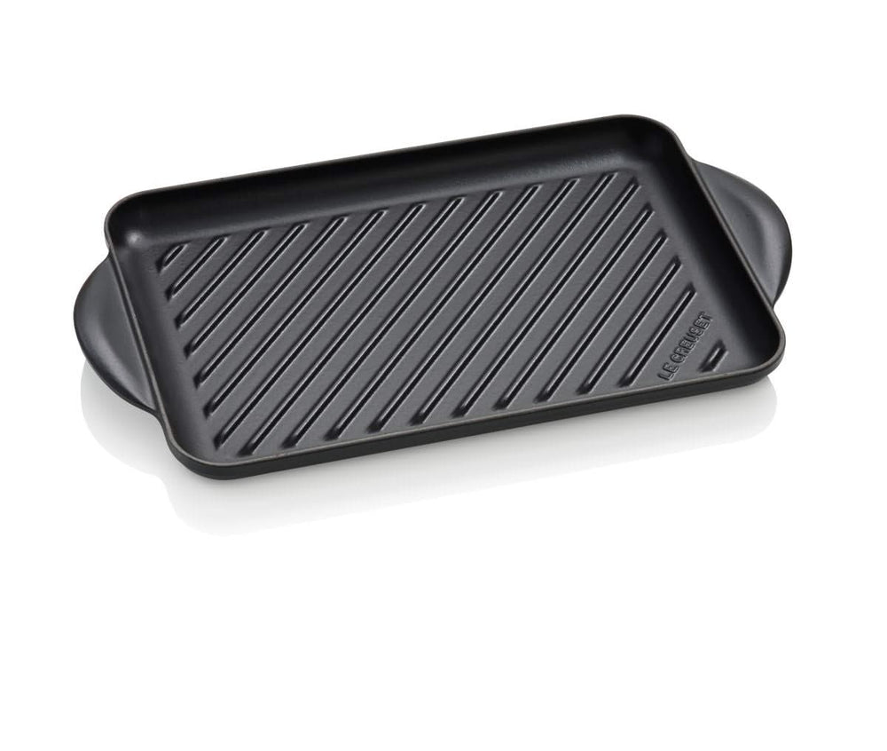 Le Creuset Grill plate Tradition - Matte Black - 38.5 x 22 cm