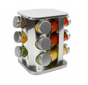Cookinglife Spice Rack Stainless Steel Rotatable 12-Piece