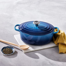 Le Creuset Casserole Signature - Oval - Azure - ø 27 cm / 4.1 liter