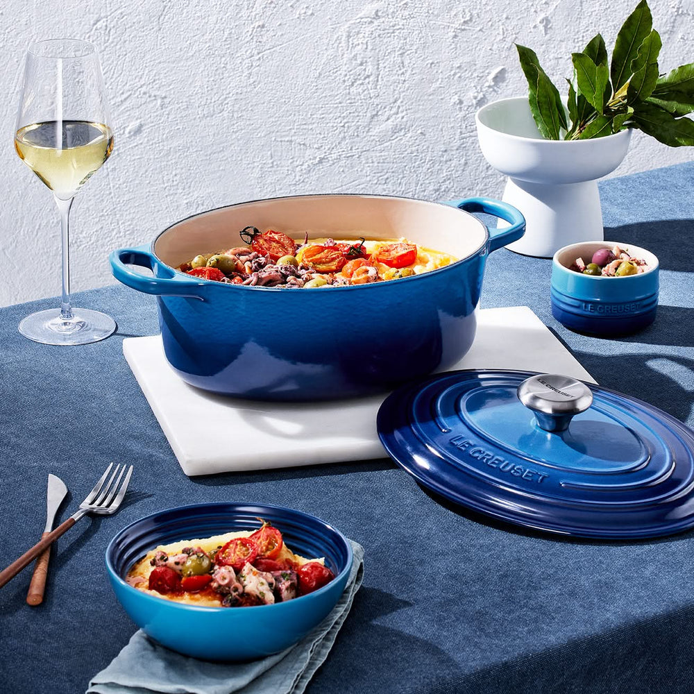 Le Creuset Casserole Signature - Oval - Azure - ø 27 cm / 4.1 liter