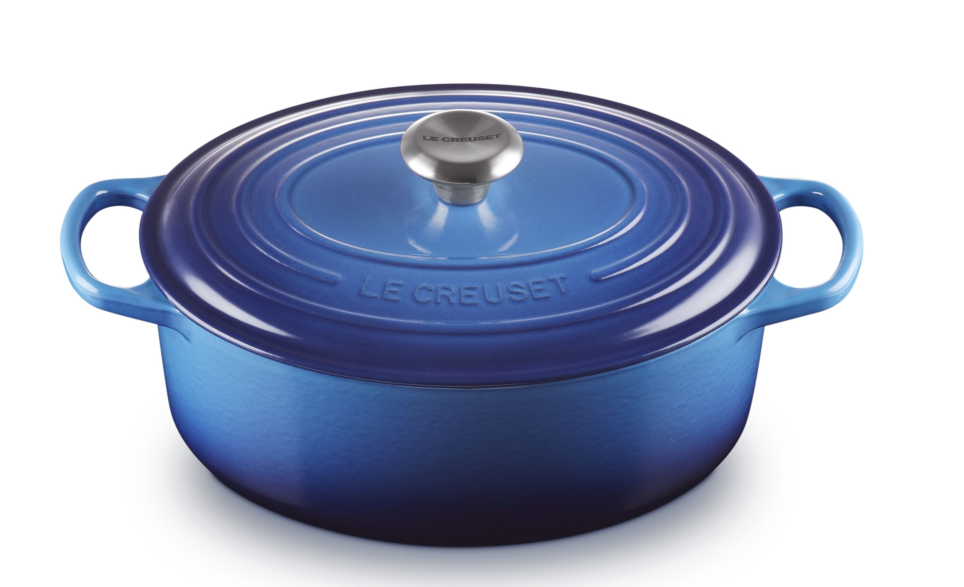Le Creuset Casserole Buy Oval Signature Azure ø 31 cm
