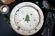 Cookinglife Dinnerware Set - Christmas Dinnerware - Pottery - Green 18-piece / 6 persons