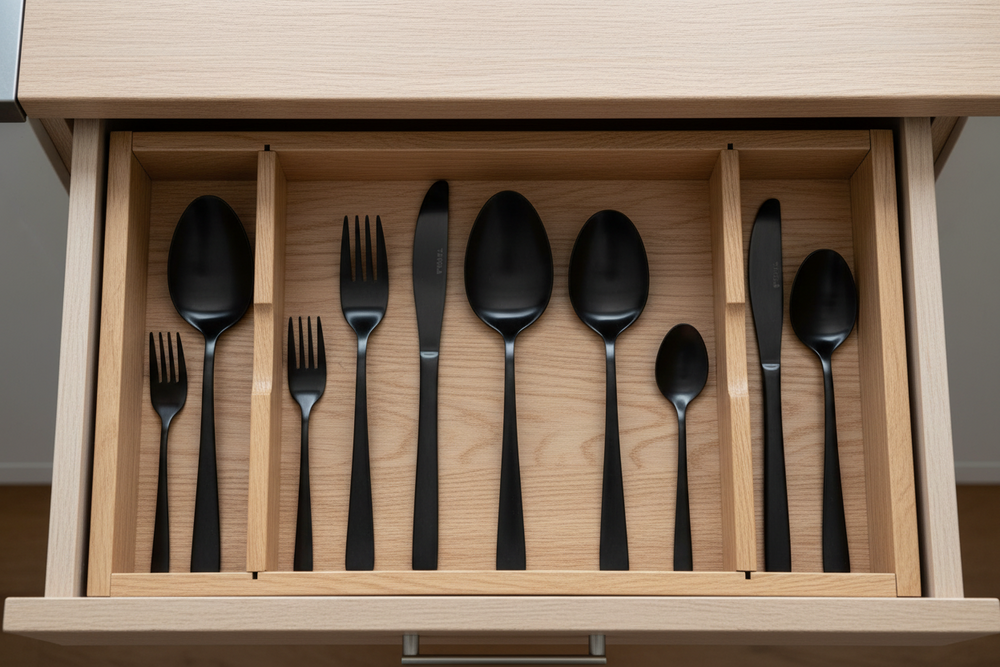 Studio Tavola Cutlery Set - Black - 42 pieces / 8 people