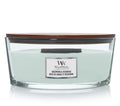 WoodWick Scented Candle Ellipse Sagewood & Seagrass - 9 cm / 19 cm - Scented Candle in Glass - Wooden Wick