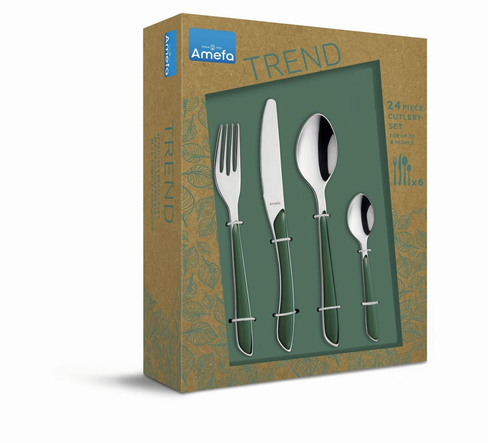 Amefa Cutlery set Eclat - Pine green - 24-piece / 6 people