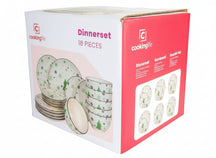 Cookinglife Dinnerware Set - Christmas Dinnerware - Pottery - Green 18-piece / 6 persons