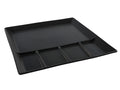 Fondue plate / Gourmet plate / BBQ-plate - 5 compartments - Black - 24 x 24 cm