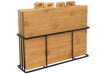 Cookinglife Bamboo Cutting Board Set with Holder 5-piece