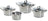 BK Cookware set Premium+ - stainless steel - 4 piece set - Induction & Downdraft suitable