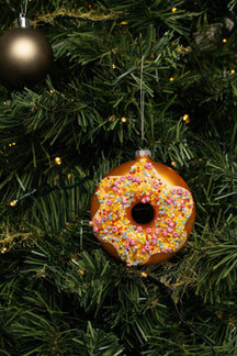 Nordic Light Christmas Ball Donut Pink Confetti 10 cm