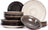 Cookinglife Dinnerware Set Delice Grey 18-piece / 6 persons - 6 dinner plates, 6 deep plates and 6 breakfast plates