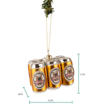 Nordic Light Christmas Ball Six Pack Beer 9 cm