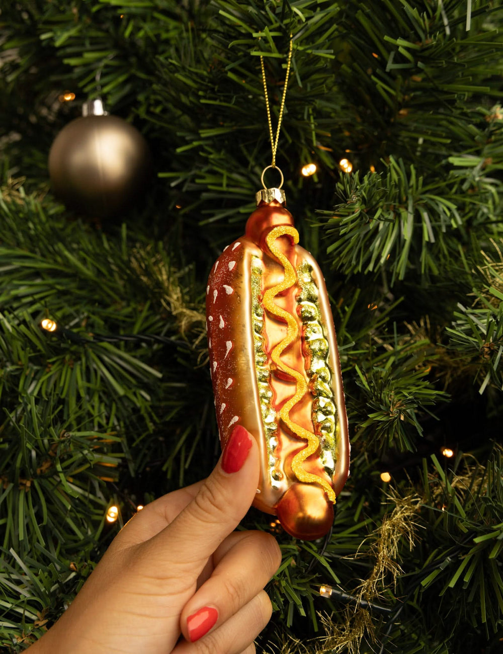 Nordic Light Christmas Ball Hot Dog 14 cm