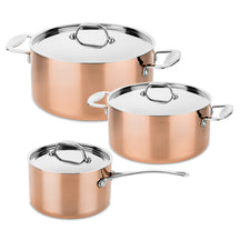 Mepra Cookware set Toscana (Cooking pan ø 20 / 24 + sauce pan ø 16 cm) + Lids - Copper - 4 piece set