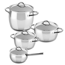 Mepra Cookware set 1950 (Cooking pot ø 18 / 20 / 22 + sauce pan ø 16 cm) + Lids - stainless steel - 4 piece set