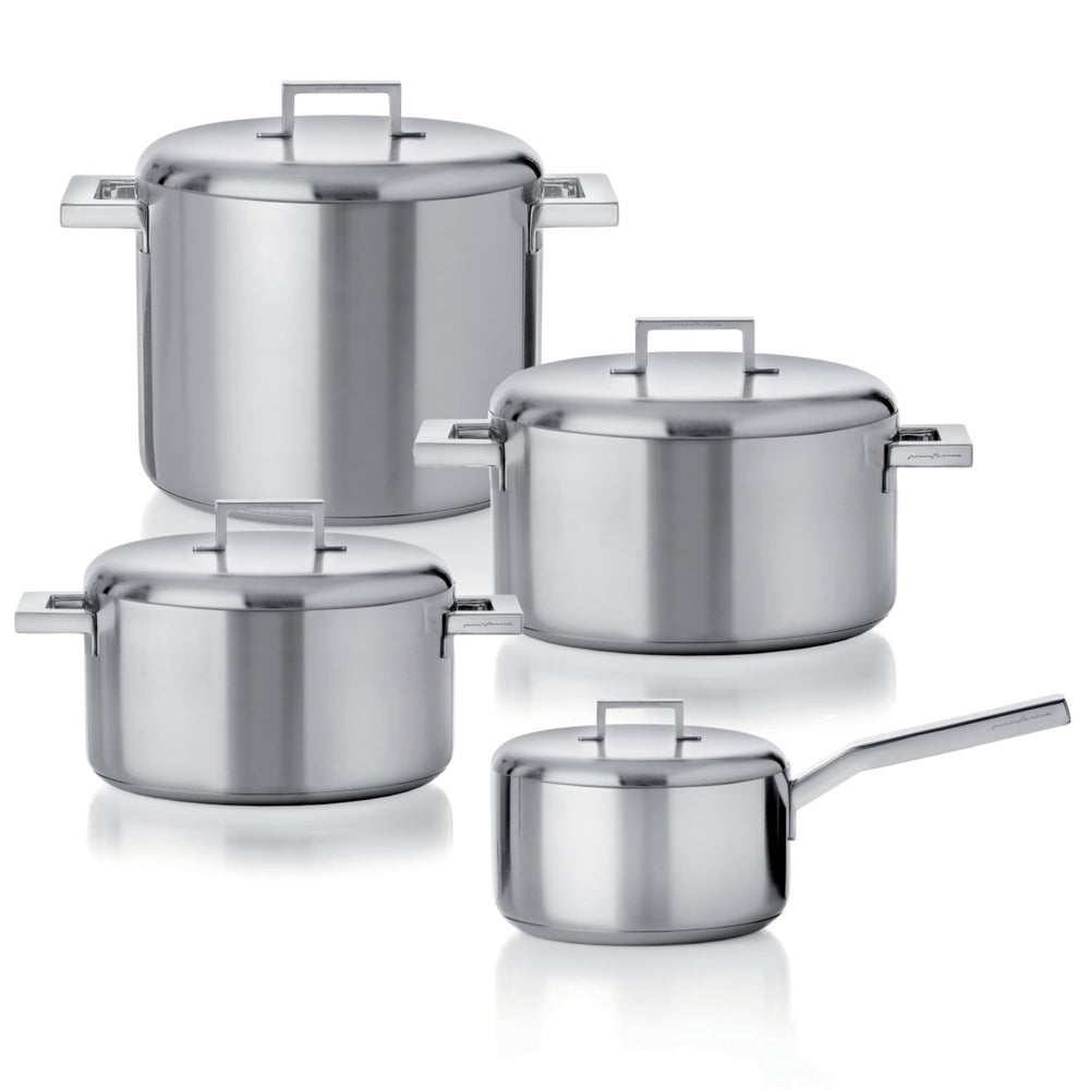 Mepra Cookware set Stile (Cooking pan ø 18 / 20 / 22 + sauce pan ø 16 cm) + Lids - stainless steel - 4 piece set