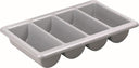 Cutlery Tray Gray 4-Spaces GN 1/1