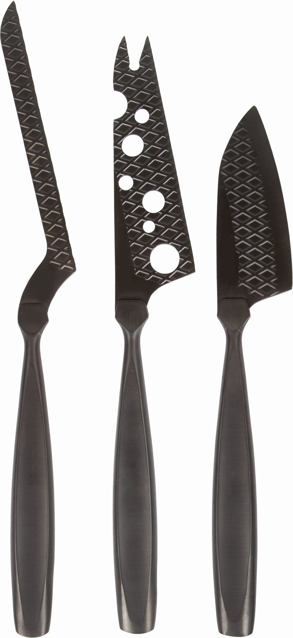 Boska Cheese knife set Monaco+ Black - with leather cover