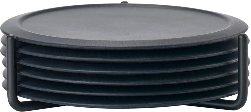 Zone Denmark Coasters with Holder - Black - 6 pieces