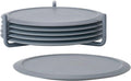 Zone Denmark Coasters with Holder - Cool Grey - 6 pieces