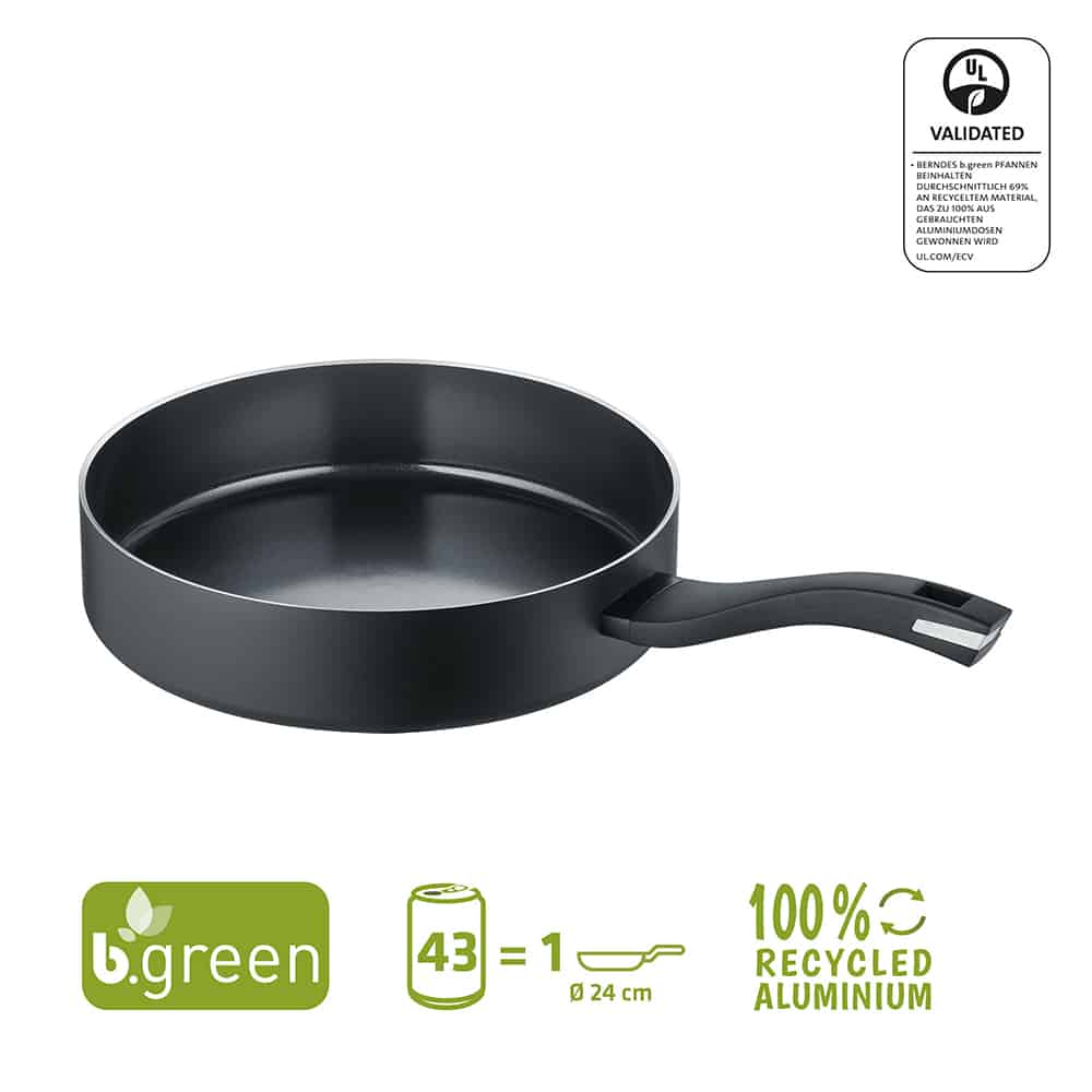 Berndes sauté pan - Sauteuse - B.Green - ø 24 cm / 3.1 liter - standard non-stick coating