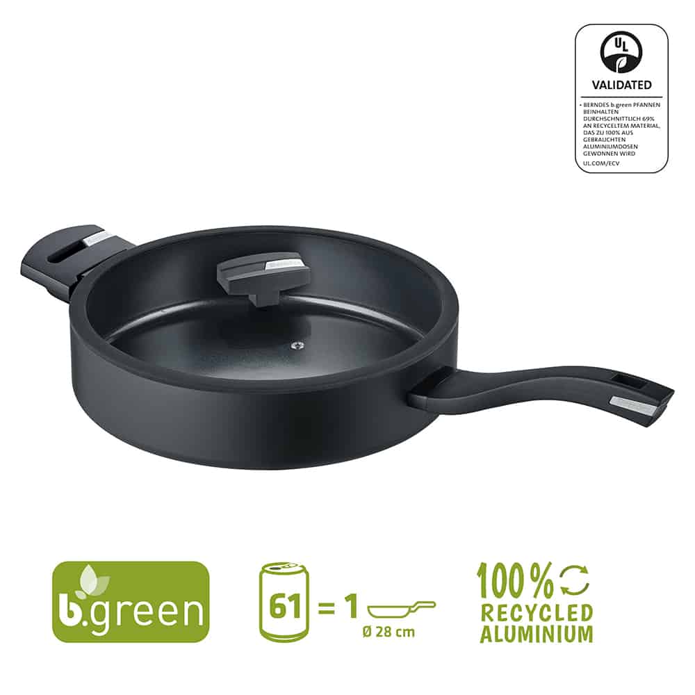 Berndes sauté pan - Sauteuse - B.Green - ø 28 cm / 3.5 liter - standard non-stick coating