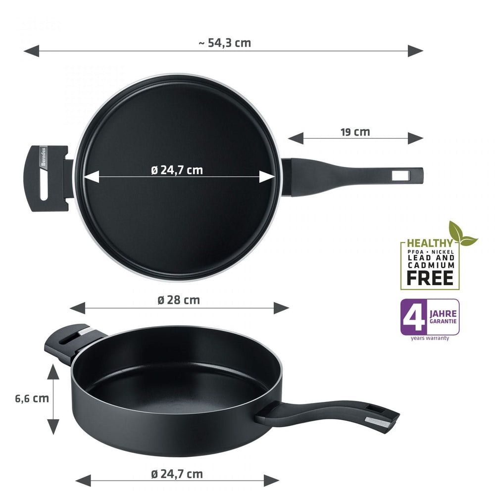 Berndes sauté pan - Sauteuse - B.Green - ø 28 cm / 3.5 liter - standard non-stick coating