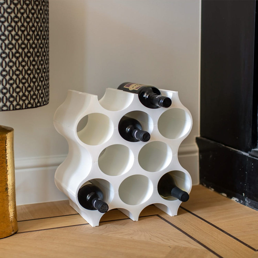 Koziol Wine Rack Set-Up - White - 10 Bottles