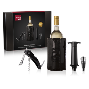Vacu Vin Wine Set Premium - Black - 4-piece set