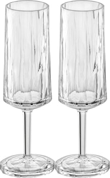 Koziol Champagne glasses - Unbreakable Super Glass 100 ml - 2 pieces