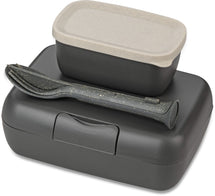 Koziol Lunchbox with Cutlery Set Candy Gray