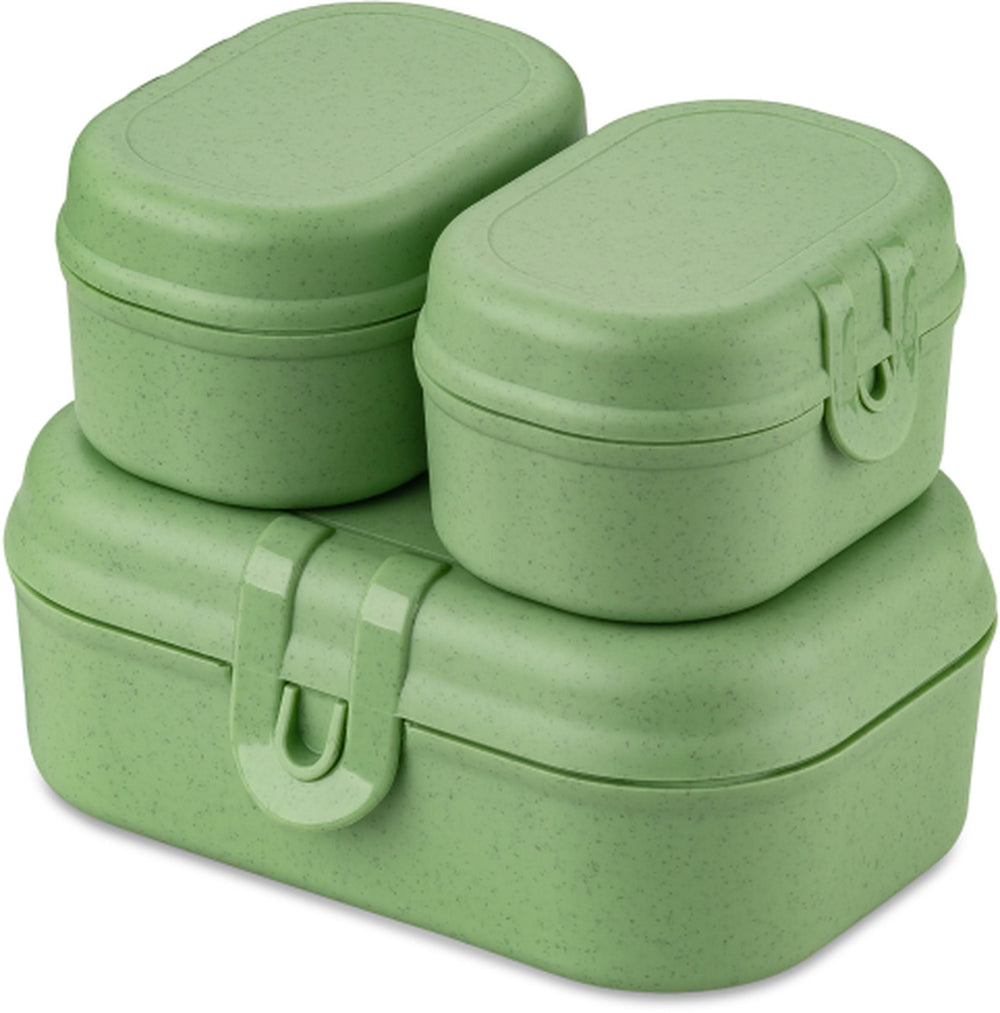 Koziol Snack Box Set Pascal Green 3-Piece