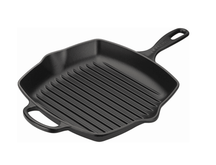 Le Creuset Grill pan Signature - Matte Black -26 x 26 cm - enameled non-stick coating