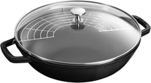 Staub Wok pan - Black - ø 30 cm / 4.4 liter - enameled non-stick coating