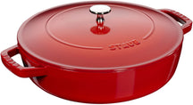 Staub sauté pan - Sauteuse - Chistera - Cherry red - ø 28 cm / 3.7 liters