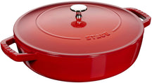 Staub sauté pan - Sauteuse - Chistera - Cherry red - ø 24 cm / 2.4 liters