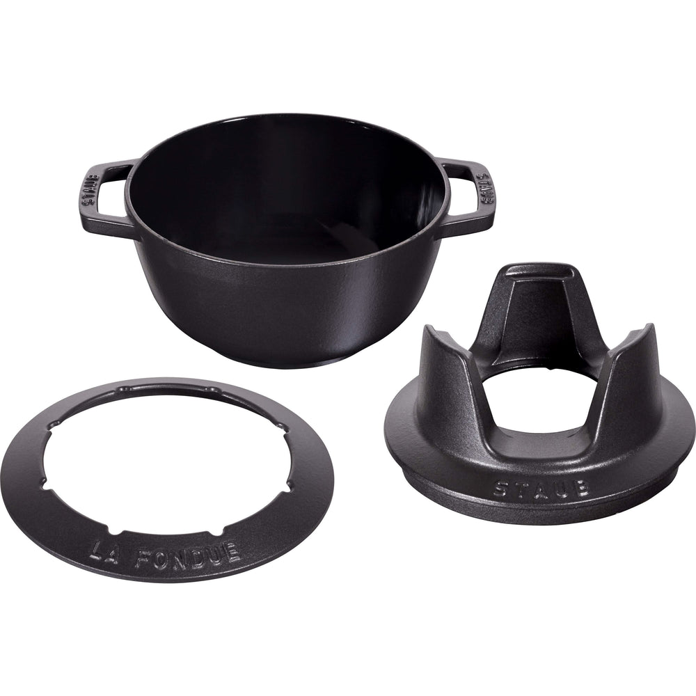 Staub Fondue set Black - ø 20 cm / 2.36 liters