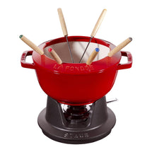 Staub Fondue set Cherry red - ø 20 cm / 2.36 liters