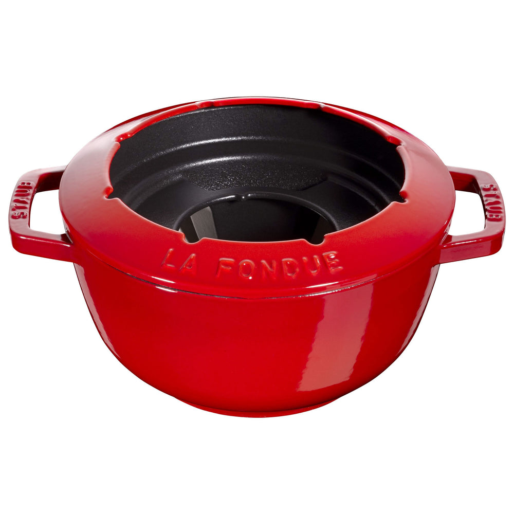 Staub Fondue set Cherry red - ø 20 cm / 2.36 liters