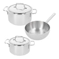 Demeyere 3 piece Cookware set (Cooking pan ø 18 / 20 cm and Sauce pan ø 20 cm) + Lids Apollo 7 - stainless steel