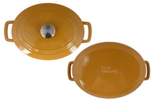 Cosy & Trendy Casserole Fontestic Cast Iron Amber Gold Oval - 31 x 24 cm -. Enamelled