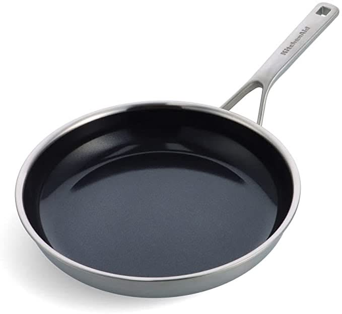 KitchenAid Frying pan set - Multi-Ply stainless steel - ø 24 and 28 cm -. Ceramic non-stick coating