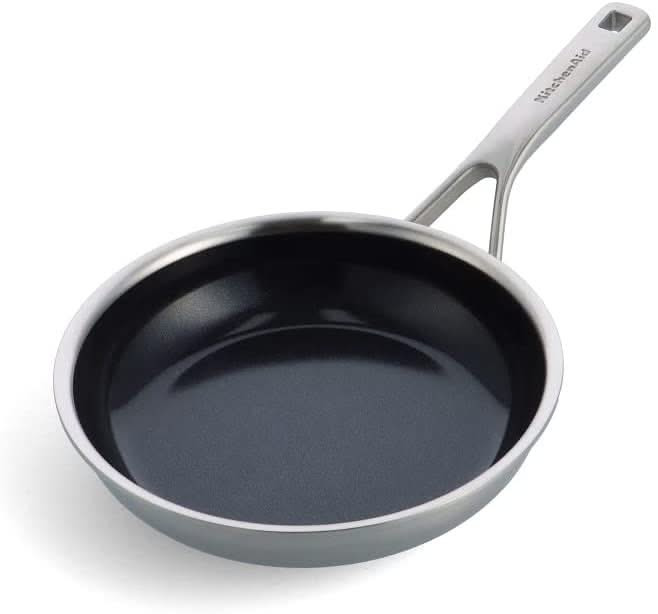 KitchenAid Frying pan - Multi-Ply stainless steel - ø 20 cm -. Ceramic non-stick coating