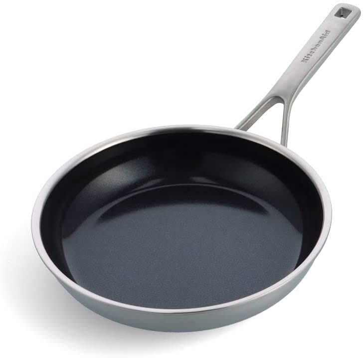 KitchenAid Frying pan - Multi-Ply stainless steel - ø 24 cm -. Ceramic non-stick coating