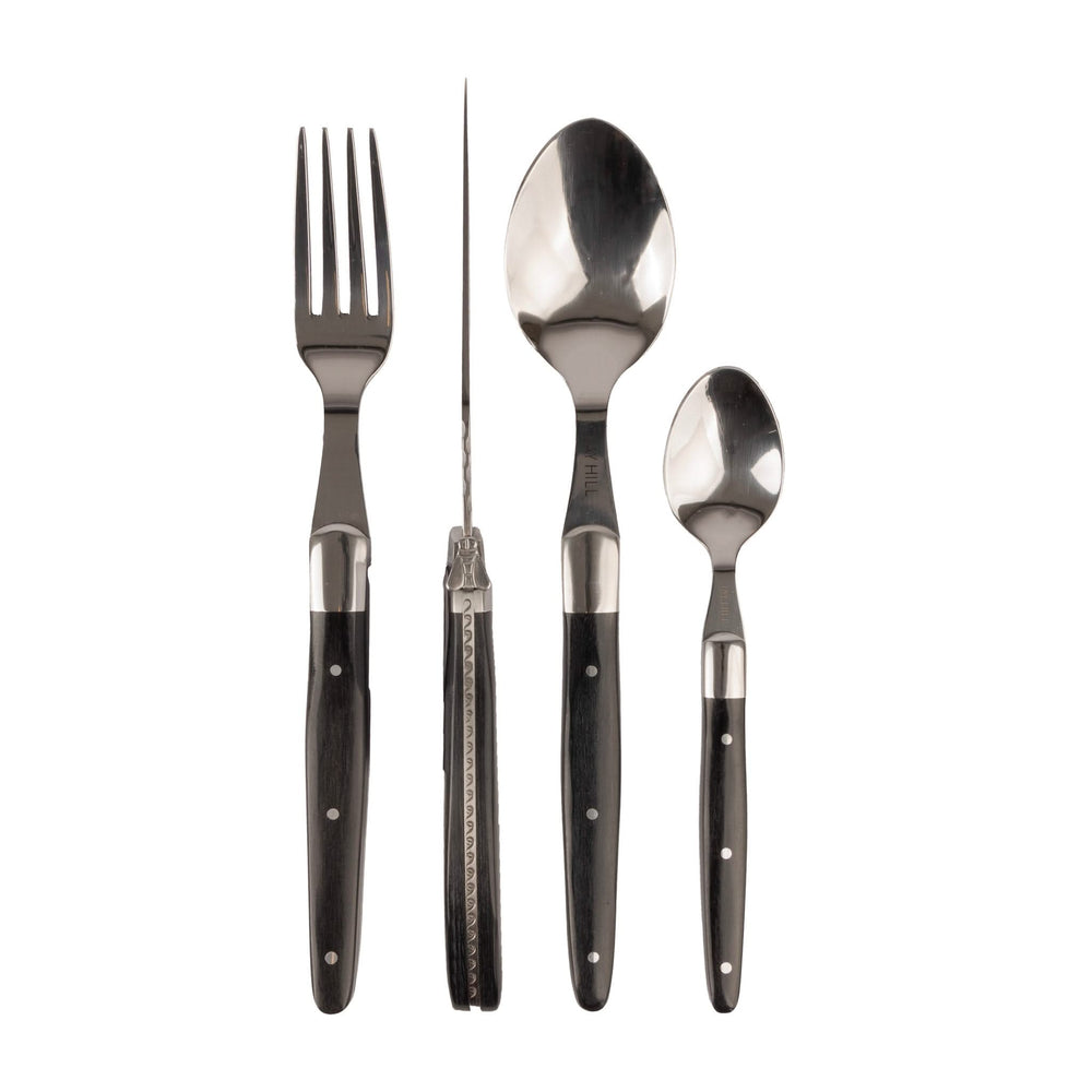 Jay Hill Cutlery set Laguiole - Black - 16-piece / 4 people