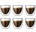 Bodum Double-walled Espresso Glasses Pavina - Patented Valve - 80 ml - 6 pieces