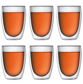 Bodum Double-walled Coffee and Tea Glasses Pavina - Patented Valve - 350 ml - 6 Pieces