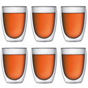 Bodum Double-walled Coffee and Tea Glasses Pavina - Patented Valve - 350 ml - 6 Pieces